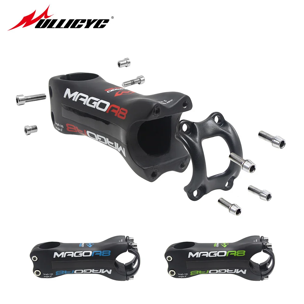 

Ullicyc Super Strength Ultra light 6/17 Degree Mountain/Road bike Stand Stem Full Carbon Fiber Bicycle Stem 31.8mm*(70-120mm)