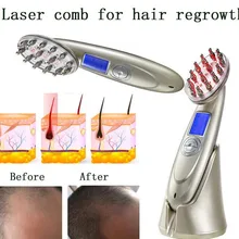 От выпадения волос Расческа rf EMS медсестры светодиодный фотонный лазер стимулирует волосы отрастающая щетка головы ремонт головы Массажер для волос