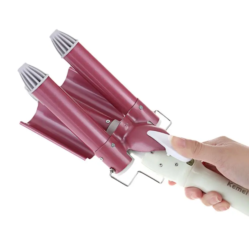 

Professional Hair Curling Iron Ceramic Triple Barrel Hairs Curler Irons Wave Waver Styling Tool EU Plug