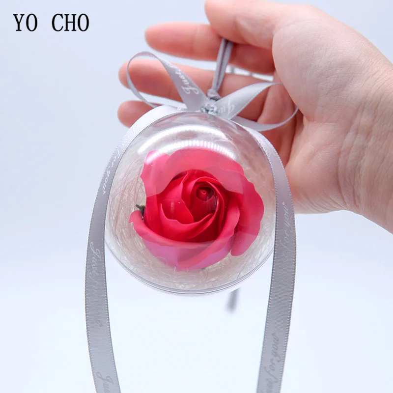 Йо Чо навсегда сохраненные вечные брелки с розами настоящие цветы подарок на день Святого Валентина вечерние мыло на День Благодарения цветок автомобиль кулон
