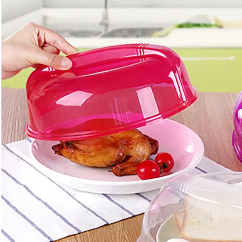 

Microwave Food Cover Plate Vented Splatter Protector Clear Kitchen Lid Safe Vent Keep Food Cover Kitchen Tools @A
