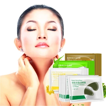 

Cell repair Eye Mask Skin Care 2PCS/Bag Mung bean Essence Gel Collagen Crystal Dark Circle Moisture