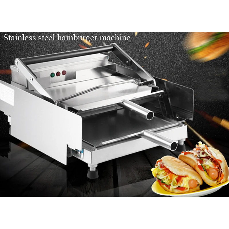 Free shipping baked hamburger machine toaster Hamburg double layer