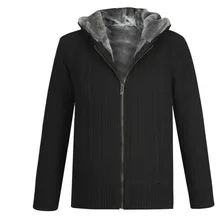 VXO осенне-зимний мужской кардиган плюс бархатный длинный рукав теплый жилет мужской повседневный плотный вязаный свитер