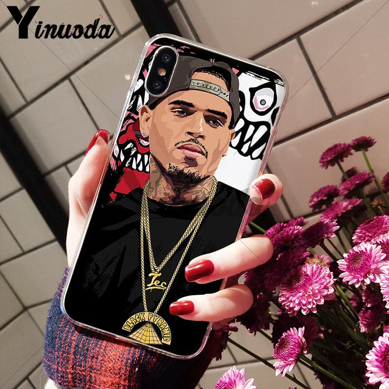 Yinuoda Chris коричневый Breezy Coque Shell чехол для телефона iPhone 8 7 6 6S Plus 5 5S SE XR X XS MAX Coque Shell