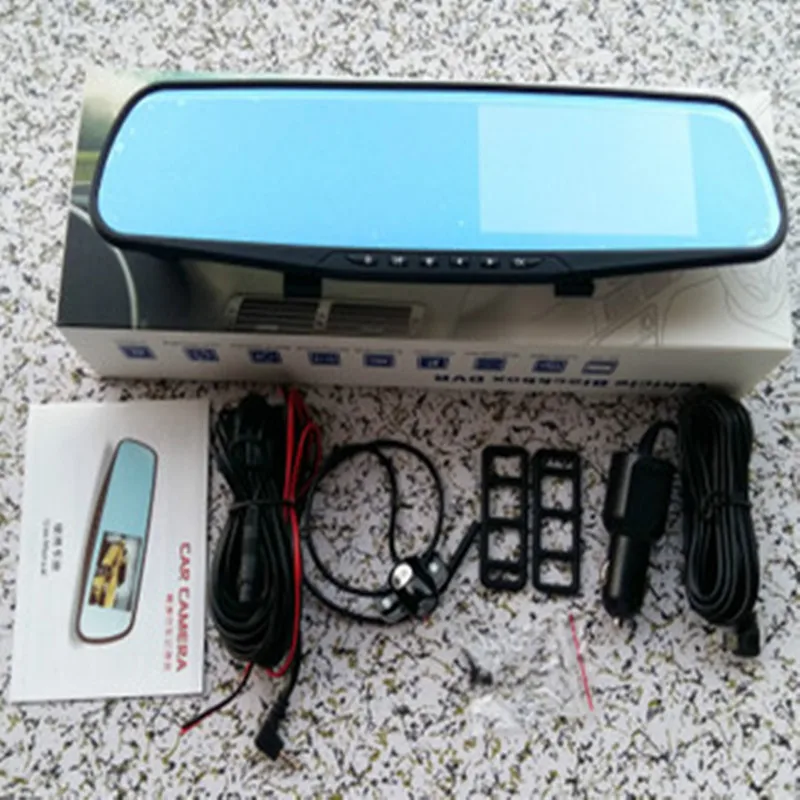 

4.3 Inch Car DVR Camera Rearview Mirror Driving Recorder Double Before And After Recording HD1080p With Reversing Image Machine