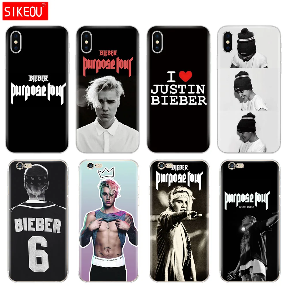 Silicone Cover Phone Case For Iphone 6 X 8 7 6s 5 5s SE Plus 10 Case
Justin Bieber purpose tour Justin Bieber purpose tour