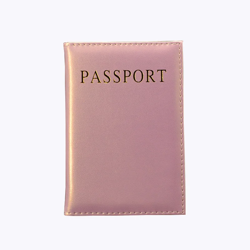 Универсальная Женская Обложка для паспорта из искусственной кожи, милый розовый чехол для паспорта, чехол для паспорта для девочки - Цвет: Розовый