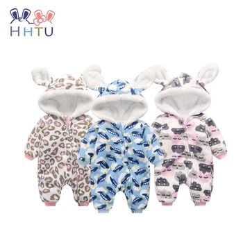 

HHTU 2019 Newborn Baby Boys Girls Fleece Clothes Autumn Winter Rompers Infant Jumpsuit Long-Sleeve Thick Clothing Cute