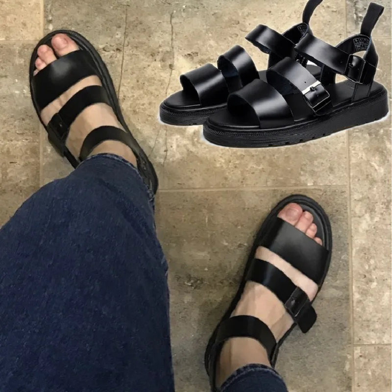 

Shoes Women's Sandals Female Leather Gladiator Sandals Women Summer 2019 Flat Ladies Platform Sandals For Girl Platform Sandales