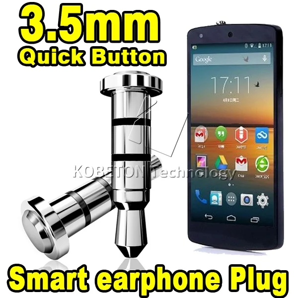 Kebidumei быстрое нажатие кнопки Smart 3 5 мм ключ для смартфона Android IOS Пылезащитная