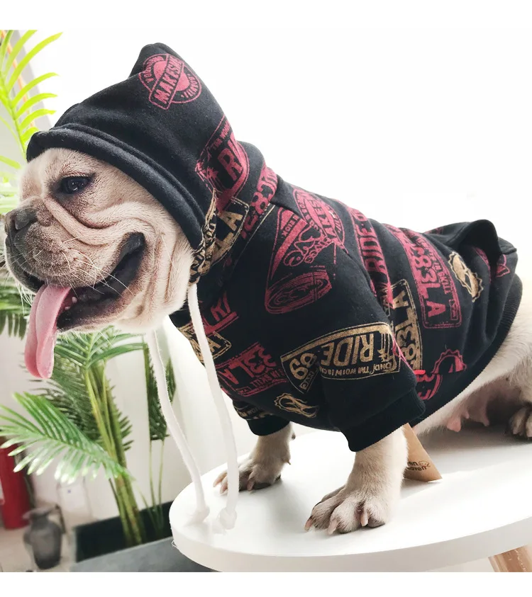 Family clothing for pet T shirt French Bulldog cat hoodie hoodies painting dog coat Parent clothes Dog Apparel Costumes