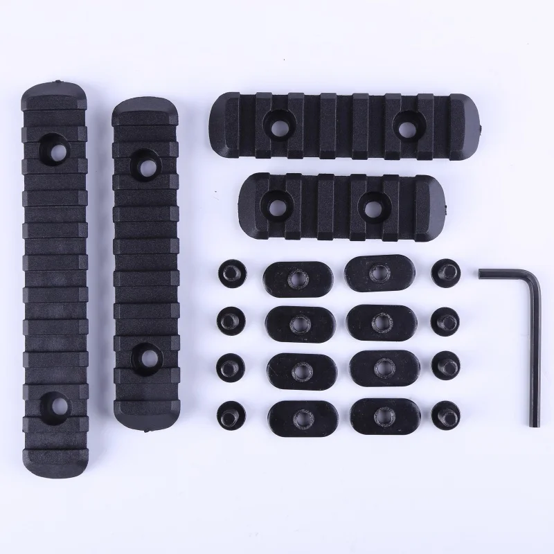 

Rifle Polymer M-LOK 20mm Picatinny Weaver Rail Section Set for Hand Guard Hunting Polymer Rail Section Rail Section 4Pcs/Set