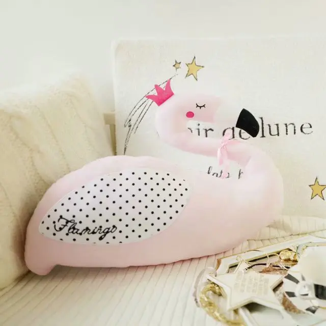 Travesseiro do Bebê Decoração do Quarto da Cama das Crianças Rosa Cisne Acompanhar Flamingo Travesseiro Almofada Bebê Dormindo Boneca Brinquedos Cor ou 10 Travesseiro do bebê Cor Rosa Cisne ou