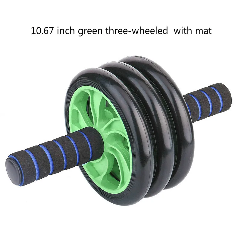 Держать Fit колеса без шума брюшного колеса Ab ролик с ковриком для упражнений фитнес оборудование F - Цвет: Зеленый