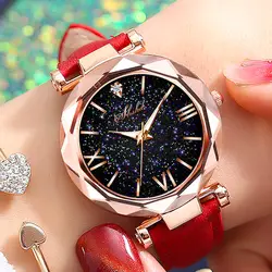 Женские часы роскошные женские часы Звездное небо часы для женщин Мода kol saati алмаз Reloj Mujer