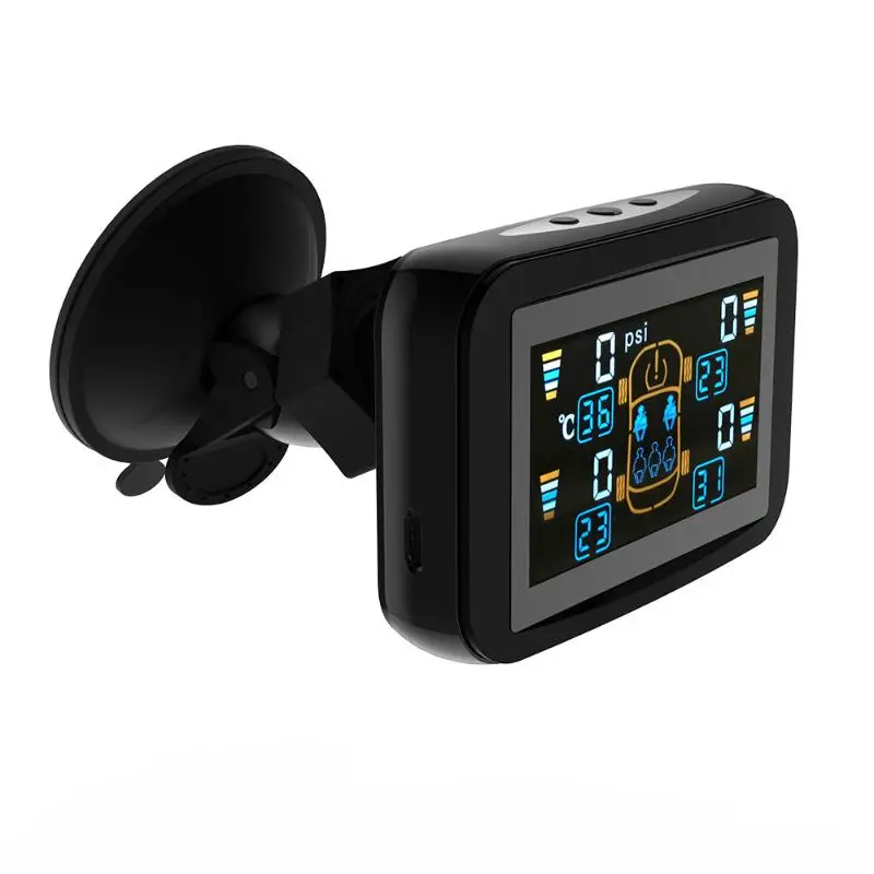 CARCHET TPMS Dvd Tyre Pressure Monitoring Intelligent System +4 External Sensors LCD Sucker tpms for car dvd Tire Pressure Alarm