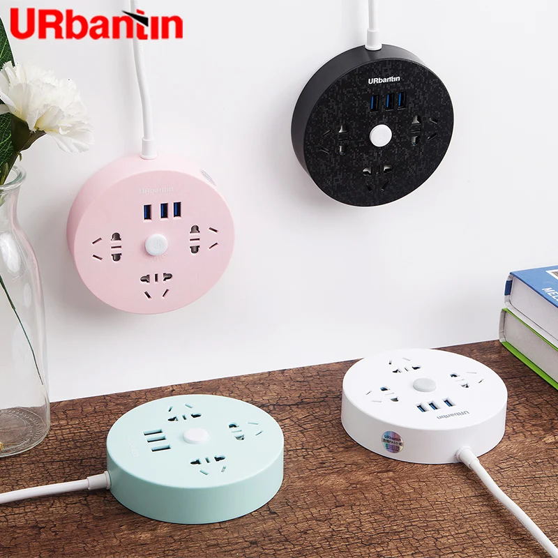 Силовая полоса 3USB и 3AC умная розетка usb удлинитель для быстрой зарядки iPhone xiaomi samsung