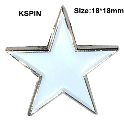 KSPIN синий, белый, зеленый, черный, красный, розовый, желтый, фиолетовый значок в виде звезды 10 шт. в партии XY0162 - Цвет: XY0162-1
