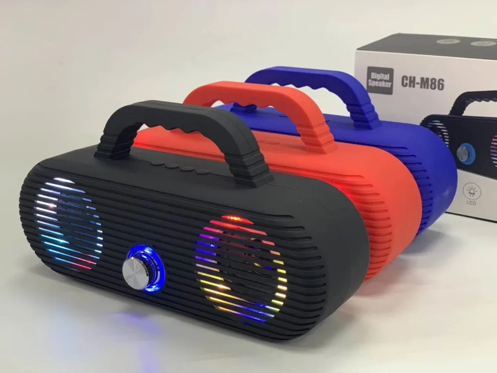 

portable bluetooth speaker LED outdoor bluetooth wireless Loudspeaker desktop colorful light for phone computer music play