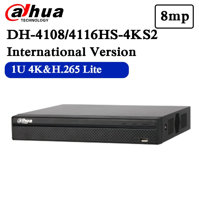 

Free shipping dahua original english version DHI-NVR4108HS-4KS2 DHI-NVR4116HS-4KS2 1U 4K&H.265 Lite Network Video Recorder