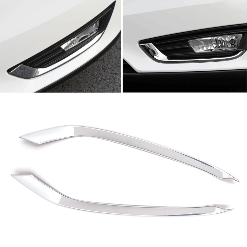 

2 Pcs/Set ABS Chrome Front Fog Lamps Cover Trim Fog Lights Trim Sticker for Ford Focus 4 MK4 2015 2016 2017 Car Accessories