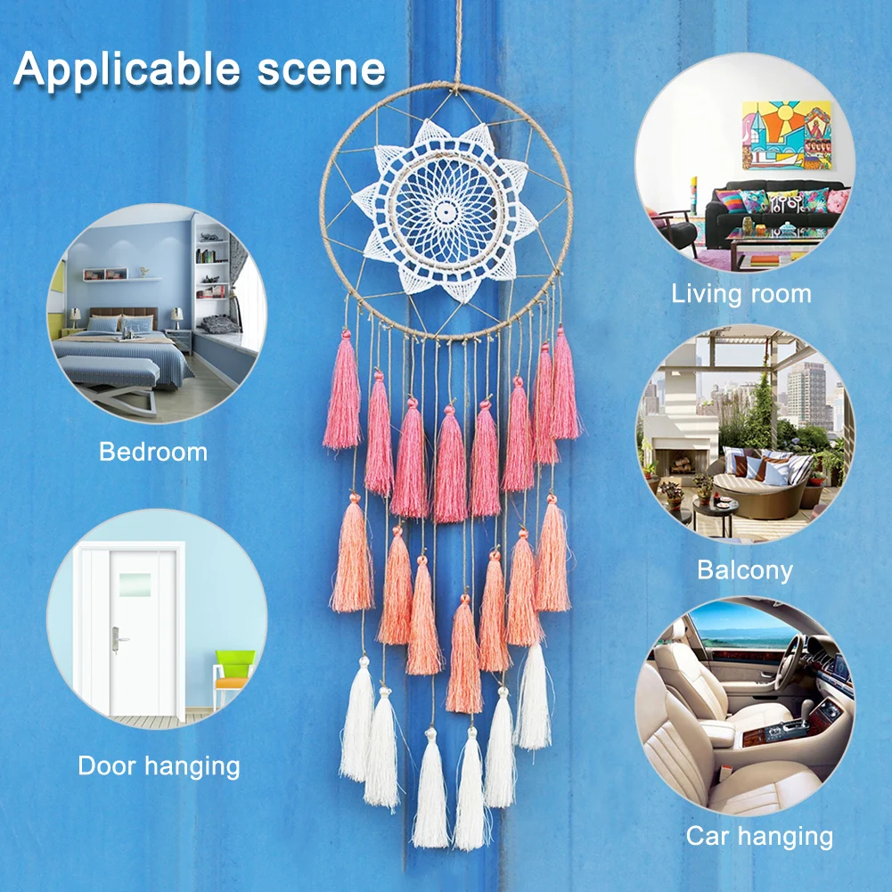 Handmade Ombre Dream Catcher Indian Style Feather Pendant Dreamcatcher Creative Car Hanging kids Room Decorations For Home|decorations for