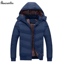 Мужские зимние модные хлопковые пальто, чистый цвет, теплые куртки, качественная хлопковая парка, куртка D67