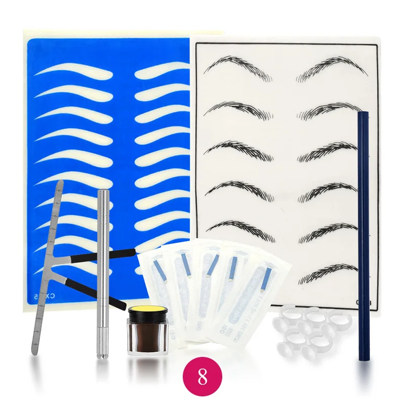 Microblading Перманентный 3D Макияж игла для татуировки бровей ручка пигмент набор Пигмент наборы OR88