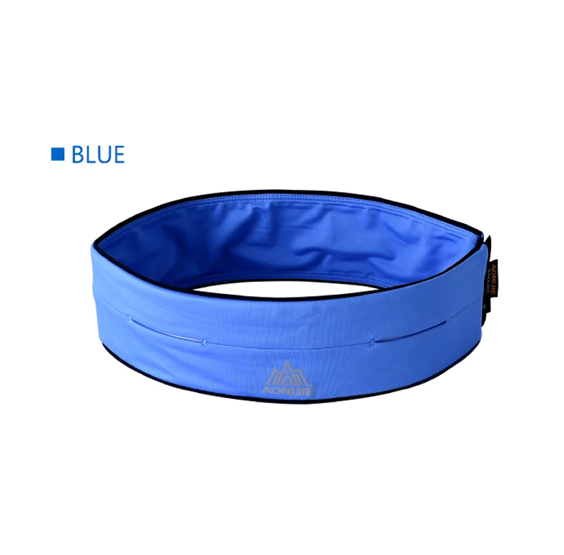 Blue M AONIJIE ремень для бега полиэстер поясная сумка для пеших прогулок марафон бег тренажерный зал фитнес поясная сумка набедренный Чехол Карманы для мобильного телефона чехол - Цвет: Blue M