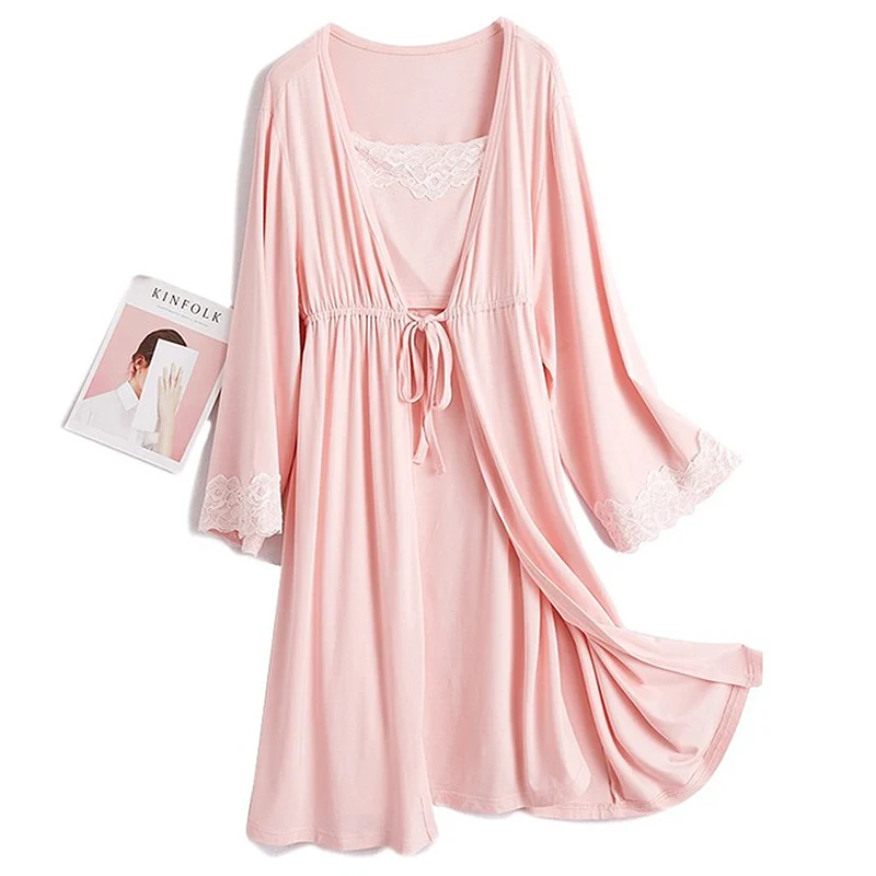 pink 2 шт./компл. средства ухода за кожей для будущих мам рубашки Беременность пижамы Кружева беременных Грудное вскармливание Ночная Пижама для беременных - Цвет: pink