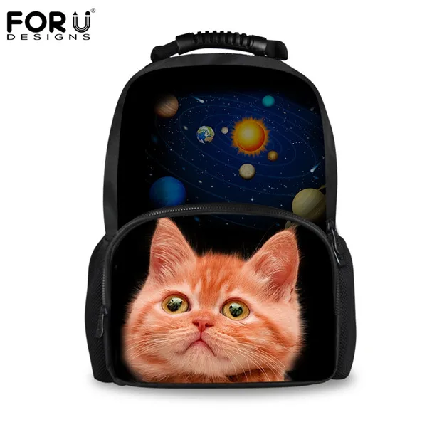 FORUDESIGNS/Для женщин рюкзак холст Galaxy красивая кошка Брендовая Дизайнерская обувь коллега студенческие школьные рюкзаки детские школьные рюкзаки рюкзак - Цвет: CC3639A