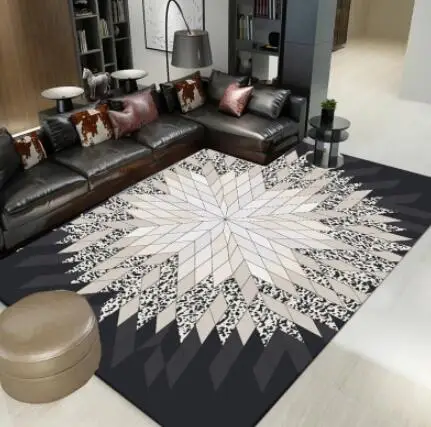 Американский Nordic синель ковры геометрической формы для гостиная дома спальня ковры S кофе стол области играть нежный коврики - Цвет: color A