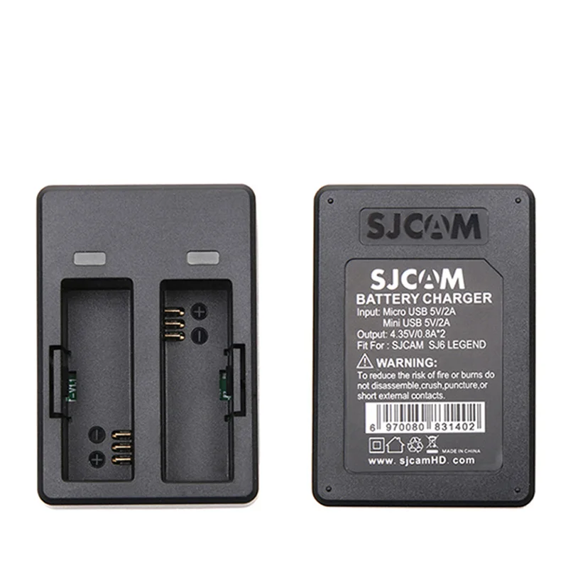 Аксессуары SJCAM 4 шт. Оригинальные аккумуляторы SJ6 аккумуляторная батарея+ двойное зарядное устройство+ чехол для аккумулятора для спортивной камеры SJCAM SJ6 Legend
