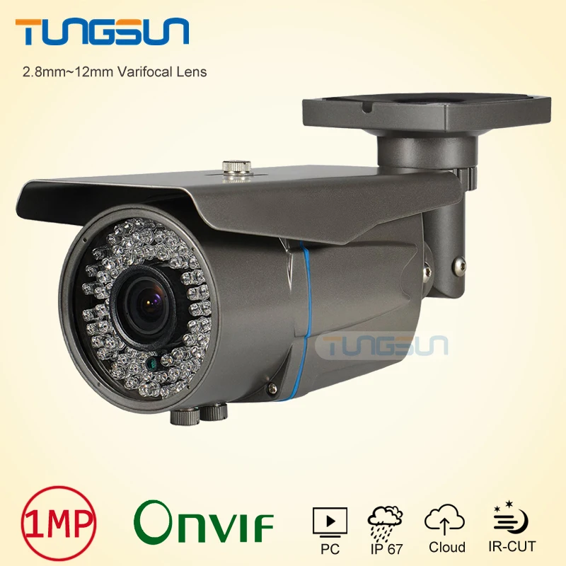 

Zoom Varifocal 2.8-12mm Lens cam 720P 960P Network IP Camera Onvif H.264 Bullet Waterproof 78 IR Security Gray/White CCTV Camera