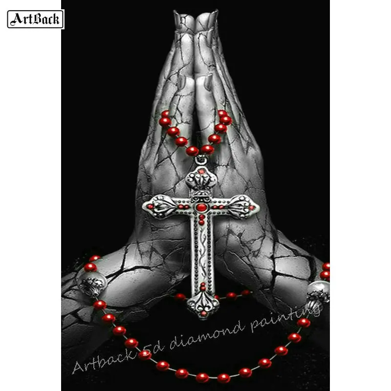 

New 5d diamond painting cross pray pattern full square drill christian icon 3d rhinestone diamond embroidery home decor