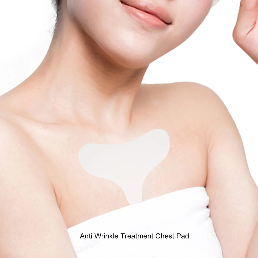 Silicone Heart Type Anti Wrinkle Chest Pad Reusable Invisible Self-adhesive Chest Pad Heart Type Eliminate Fine Lines Wrinkles