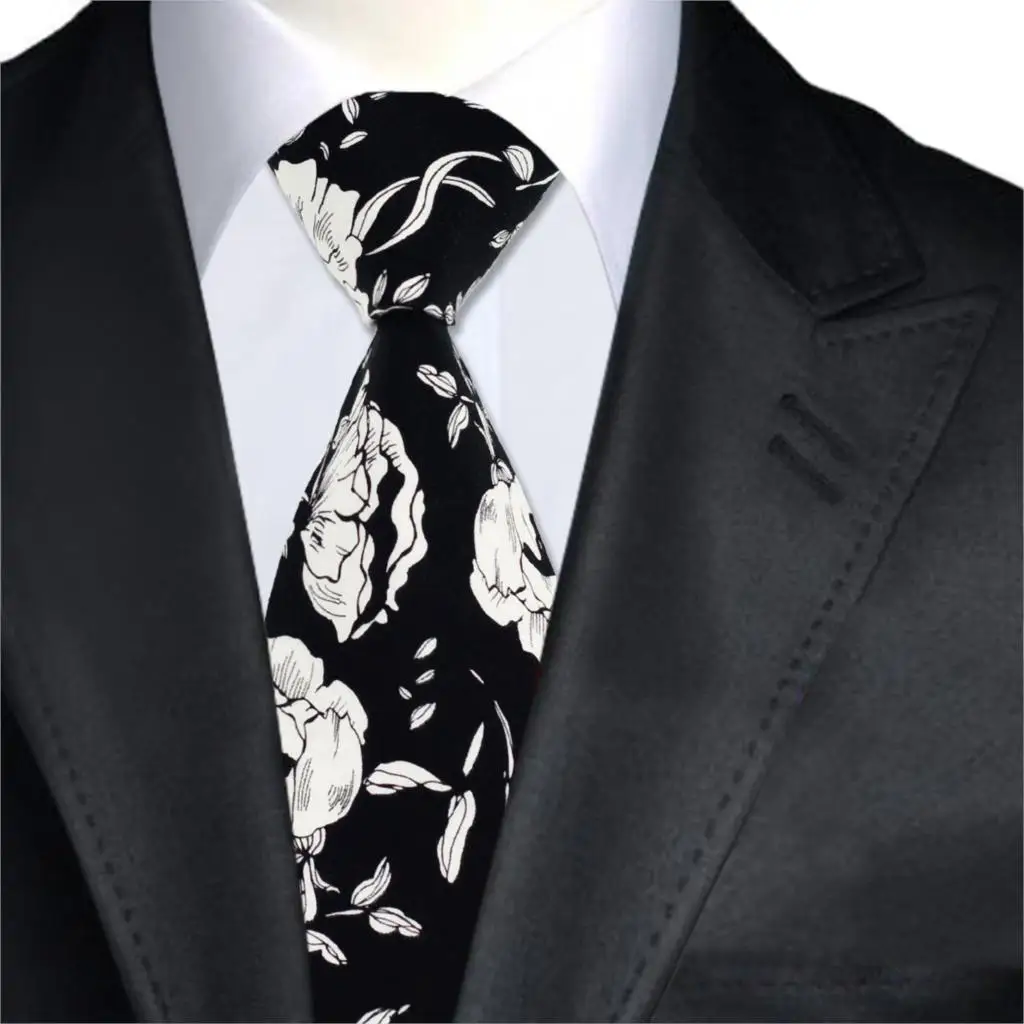 Tie Cravatta Con Fazzoletto Viola Oro /& Nero a Fiori