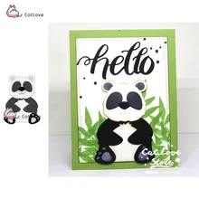 Милые панды животные металлические режущие штампы трафарет для DIY бумажные карточки для скрапбукинга декоративные штампы для рукоделия тиснения штампы новые