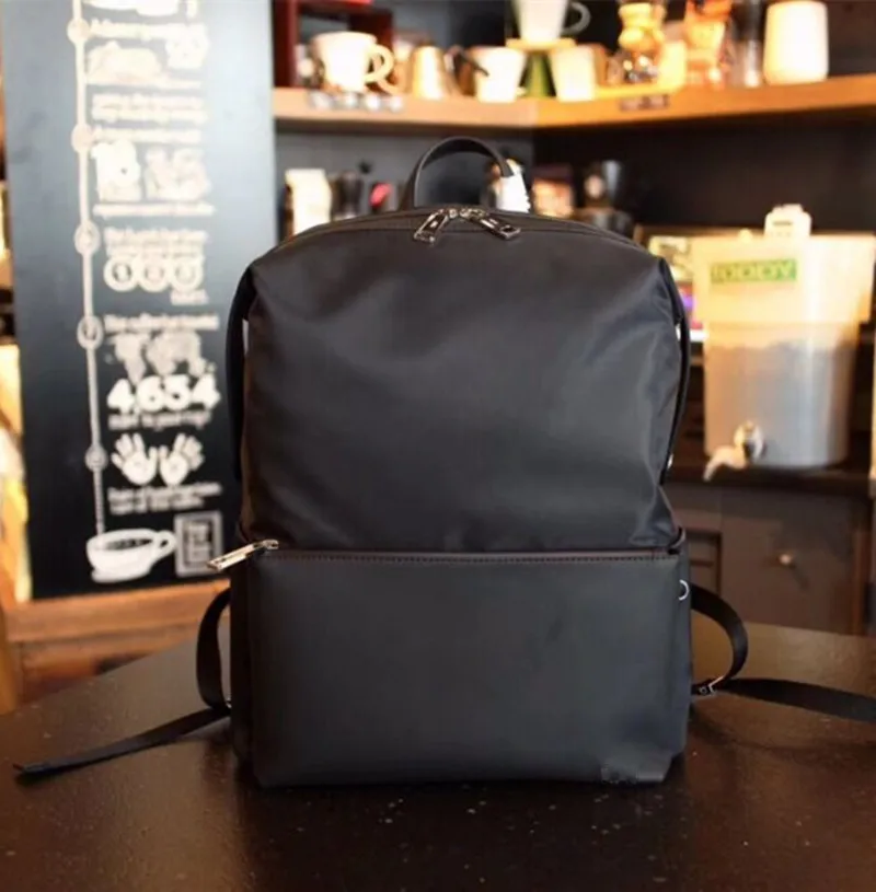 

2019 new monster waterproof backpack female fashion black canvas and leather women's brand unisex bag imported leather backpack