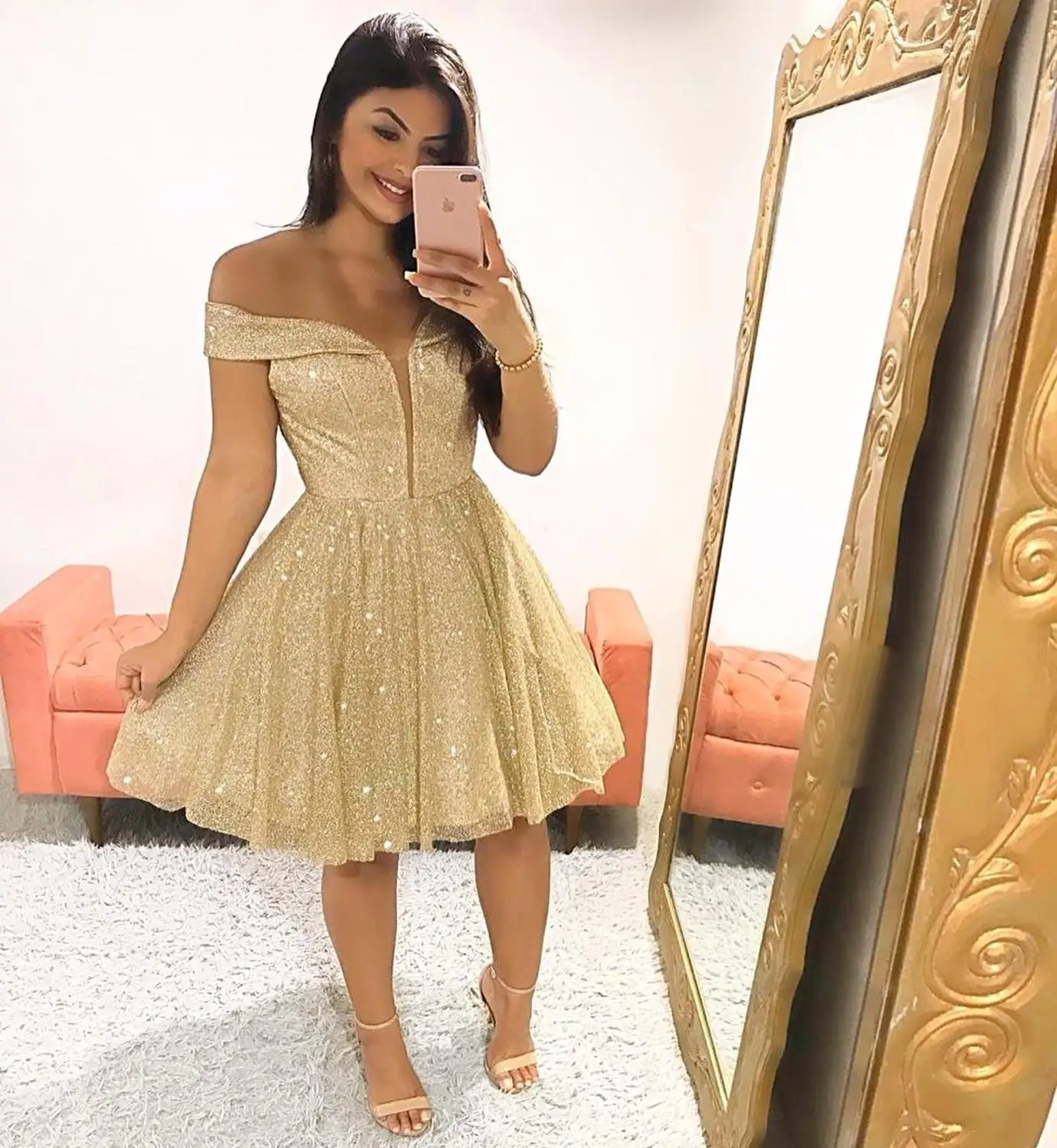 tan homecoming dresses