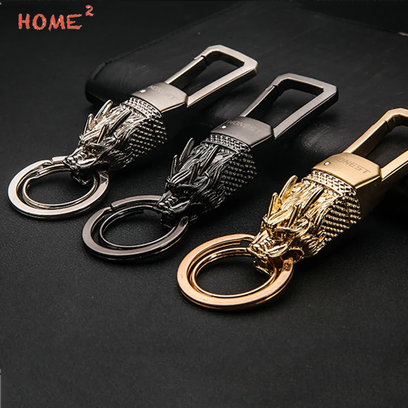 

Car Styling Key ring Dragon Head Auto Keychain Keyring for Abarth Fiat Audi Volvo Hyundai Cadillac Dodge Benz Renault Toyota KIA