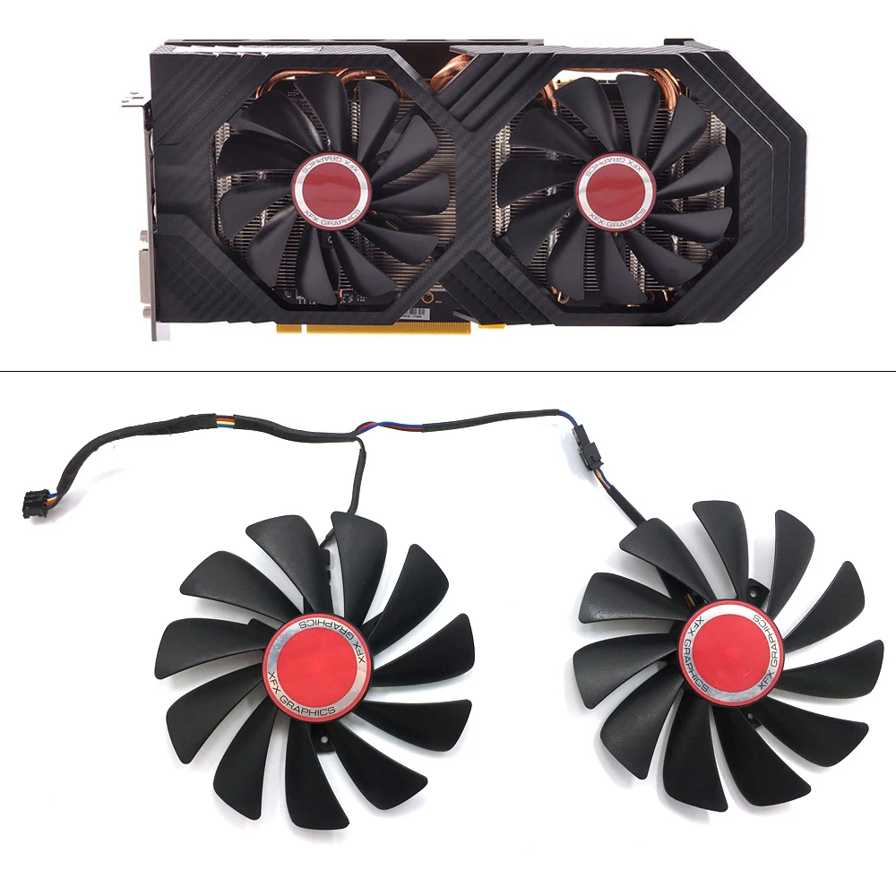Оригинальный 95 мм CF1010U12S подставка для графической карты XFX AMD Radeon RX580 RX590