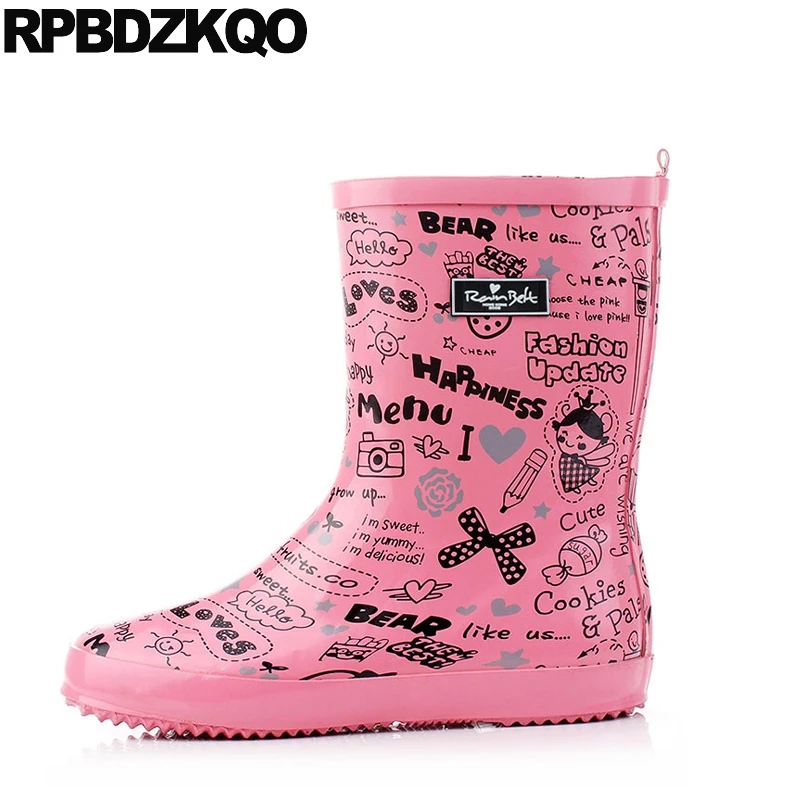 pink rain booties
