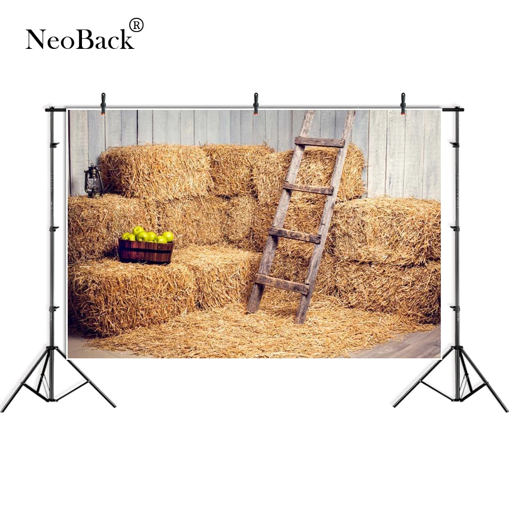 

NeoBack Straw Ladder Photography Backdrops Children Backgrounds Photo Studio Modern Pattern Photographic Background P3645