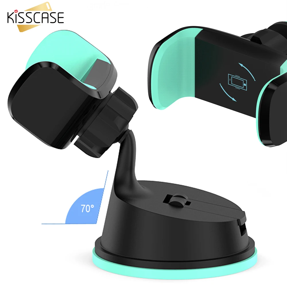 KISSCASE 2 in 1 360 Degree Adjustable Car Stand Holder Universal GPS Air Vent Mount Car Holder For For iPhone Xiaomi Smartphone