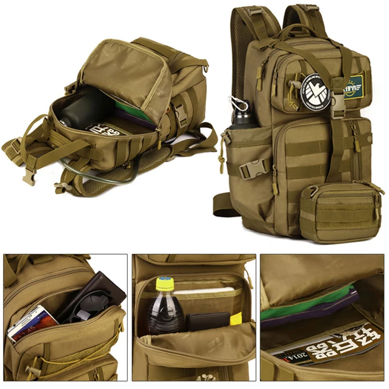 Preise Männer Außen 3P Taktische Rucksack 900D Wasserdicht Armee Schulter Military jagd camping Frauen Multi funktionale Molle Sport Tasche