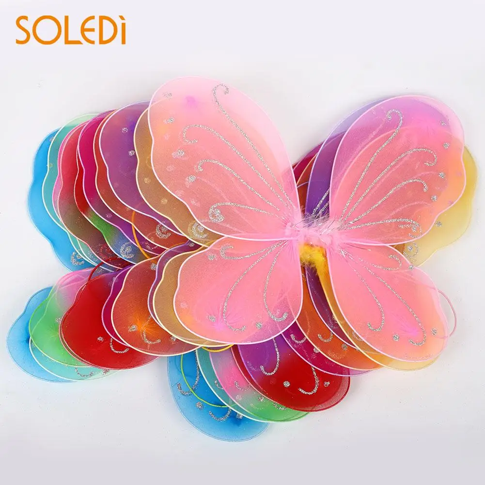 DIY Butterfly Wings Photo Props 10Color Dress Up Decor Beautiful Elf Fairy Wing Adult Gift Christmas Valentine's Day Girlfriend