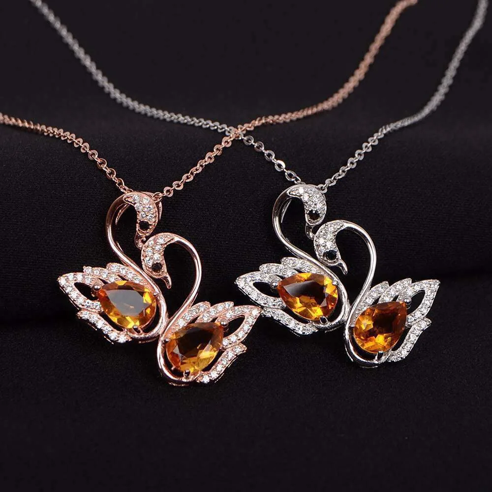 Кулон из серебра 925 пробы с натуральным желтым кристаллом|jewelery pendants|jewelery fashionjewelery