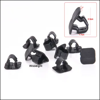 

10Pcs Set Black Car Engine Hood Insulation Pad Retainer Clips 1H5863849A01C Plastic Bonnet Holder For Golf Jetta Passat Beetle